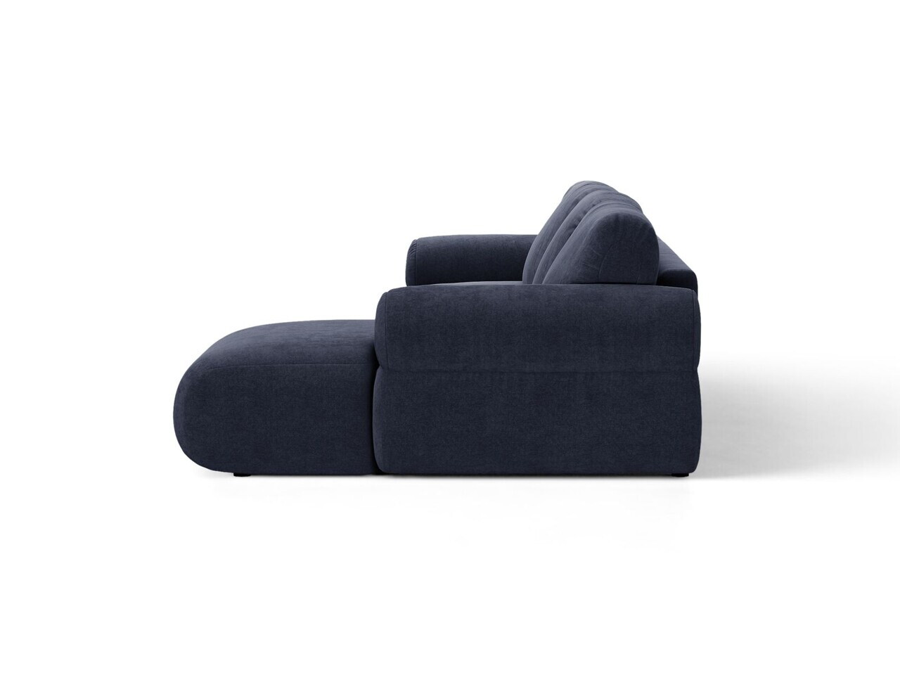 Coltar stanga 6 locuri, Ophelia, Micadoni Home, 297x164x84 cm, tesatura structurata, albastru navy — imaginea 8