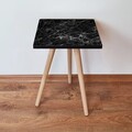 Masuta, Leona, Shp232, 35x42x35 cm, Alb/Negru
