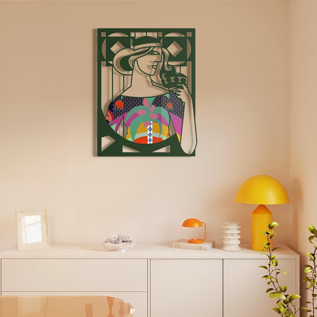 Decoratiune de perete, Mystic Grace, Dimensiune: 44 x 56 cm (1 bucată), Multicolor — imaginea 3