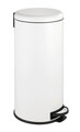 Cos de gunoi cu pedala Leman, Wenko, 30.5x37.5x64 cm, otel/polipropilena, alb/negru
