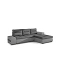 Coltar extensibil dreapta 4 locuri ELTAP, Ov36, Ottavio, 275x180x85 cm, lemn/poliester, gri inchis/gri