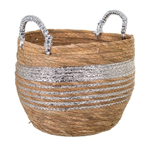 Cos pentru depozitare, Creaciones Meng, 24x28 cm, stuf/hartie impletita, natural