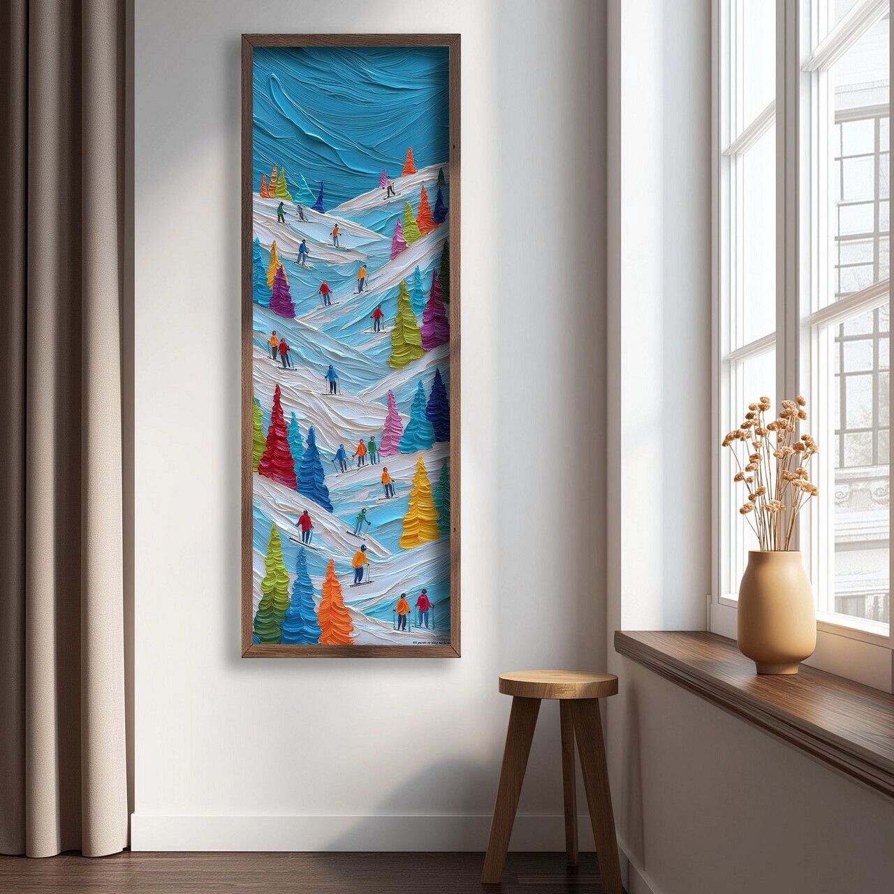 Tablou decorativ, LAC128-120, MDF, Lemn masiv, Multicolor