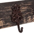 Cuier Shane Dark, Creaciones Meng, 40x2x13 cm, 3 agatatori, lemn/fier