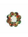 Set 4 suporturi de pahare, Le Primizie, Brandani, 11x11 cm, ceramica/pluta