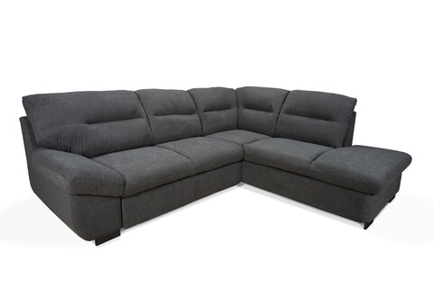 Coltar dreapta extensibil, toronto, 218 x 262 x 94 cm, lada de depozitare, gri