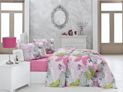 Cuvertura de pat, Victoria, Belinda, 160x230 cm, 100% bumbac, 260 gr/m², multicolor