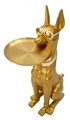 Statueta / figurina decorativa cu tava Dog Pit, Mauro Ferretti, 30x64x91 cm, polirasina/metal, auriu