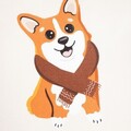 Lenjerie de pat King Size, Corgi, Homla, 3 piese, 200x220 cm, microfibra din poliester, multicolor