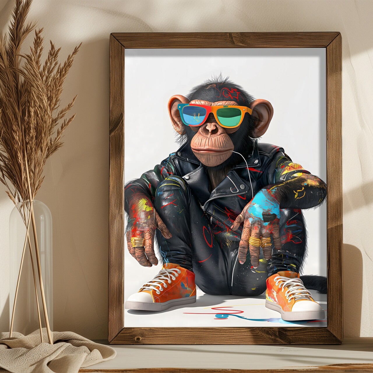 Tablou decorativ AI163 Cadru: 100% MOLID Multicolor