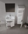 Set Dulap de Baie cu Chiuvetă și Oglindă (2 Piese), Hanah Home, Purus 65, Alb