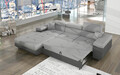 Coltar extensibil stanga 4 locuri ELTAP, Armd-66, Armando, 289x203x85 cm, lemn/poliester, gri deschis/gri