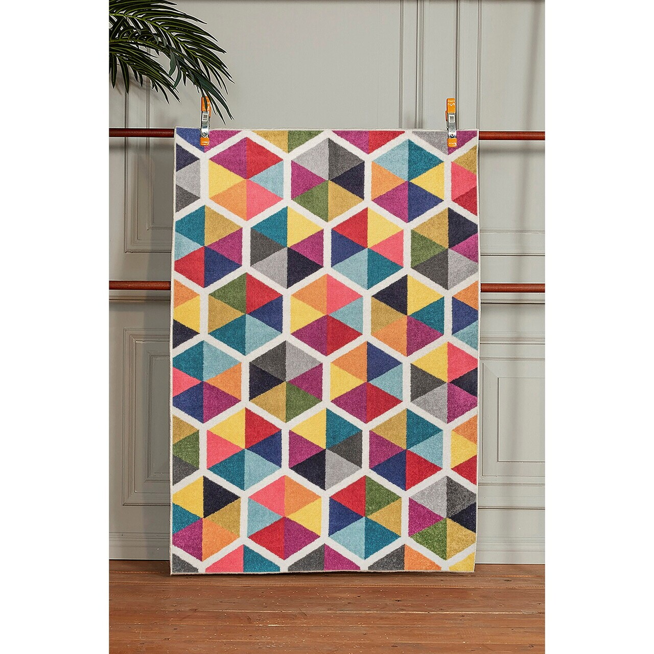 Covor, Woopamuk287, 80x120 cm, Bumbac/Poliester, Multicolor - view 3