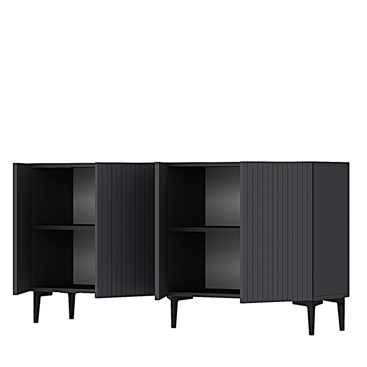 Consola, Hanah Home, Zeynep 150, 150x75x32 cm, PAL , Antracit - view 7