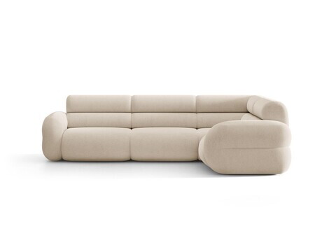 Coltar dreapta 5 locuri, Neo, Micadoni Home, 295x210x83 cm, tesatura Boucle, bej