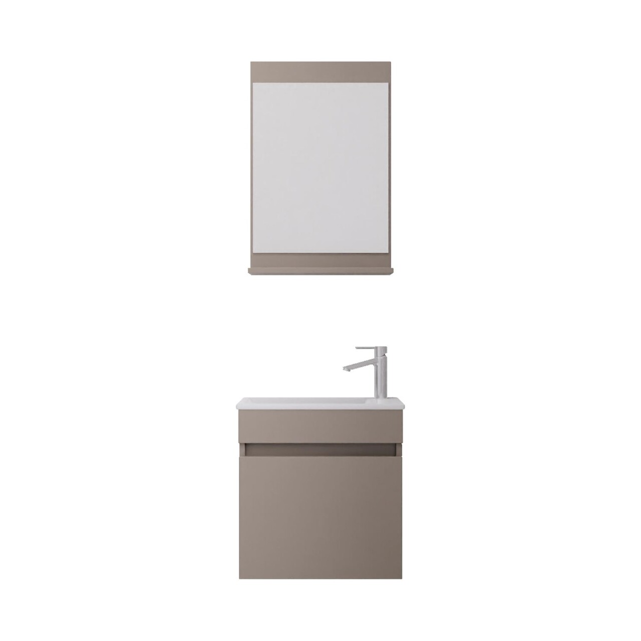 Set mobilier de baie (2 piese), Hanah Home, Passero 50, Latte - view 5