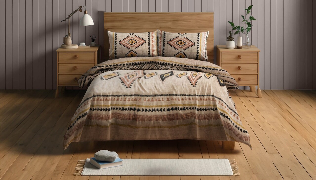 Cuvertura matlasata dubla, Felix - Tile Red, Cotton Box, 50% bumbac / 50% poliester - 1 | YEO