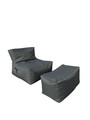 Set fotolii tip puf (2 piese), Pufito, 535PFT1210, Poliester, Gri