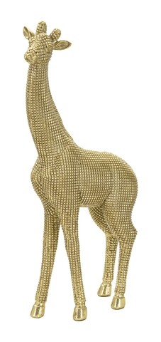 Decoratiune, Mauro Ferretti, Giraffe, 19.8 x 8 x 40 cm, polirasina, auriu