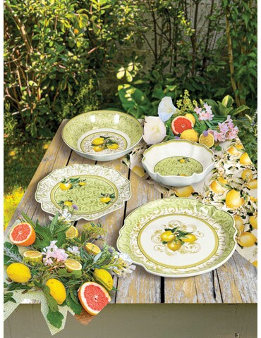 Bol pentru salata Limoni, Brandani, 24.5 x 6 cm, portelan