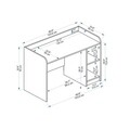 Birou, Arnetti, Luses, 123.6x83x23.6 cm, PAL, Pin Atlantic / Bej