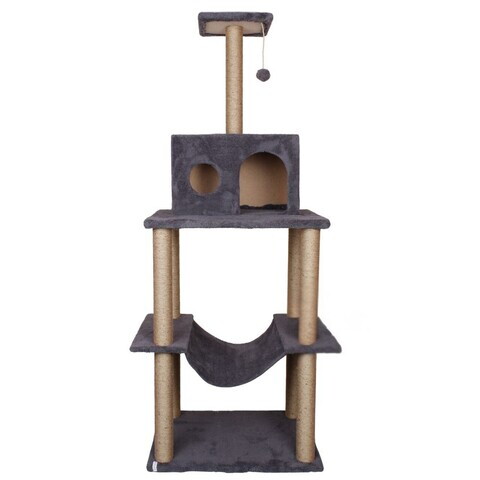 Casă pentru pisici, Paws & Whiskers, Marina, MATERIAL TEXTIL WELSOFT, Antracit