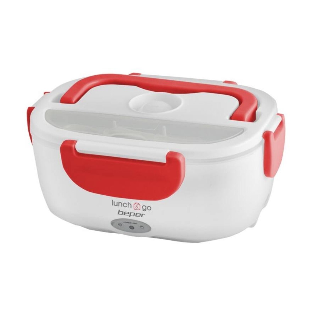 Lunch Box -Cutie Electrica Pentru Incalzirea Pranzului 90.920G, Beper, 40 W, 450 Ml, 1000 Ml, Alb/rosu