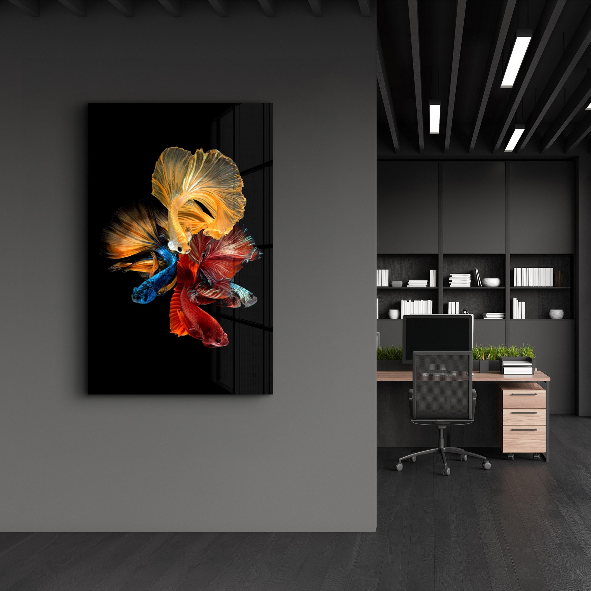 Tablou decorativ, OGLS-8090, Dimensiuni: 46 x 72 cm, Multicolor