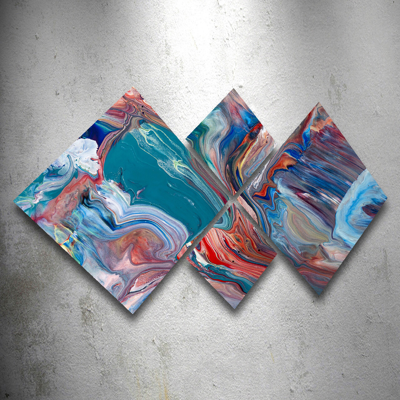 Set 4 tablouri decorative, 4MDF3112796, MDF, Imprimat UV, Multicolor - 1 | YEO