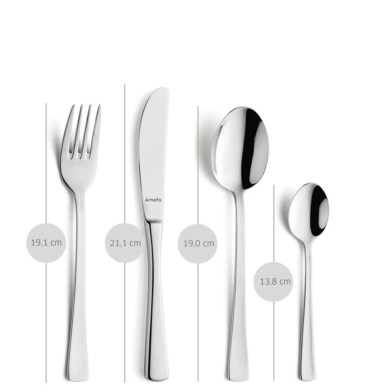 Set tacamuri, 24 piese, Amefa, Neptune, inox — imaginea 10