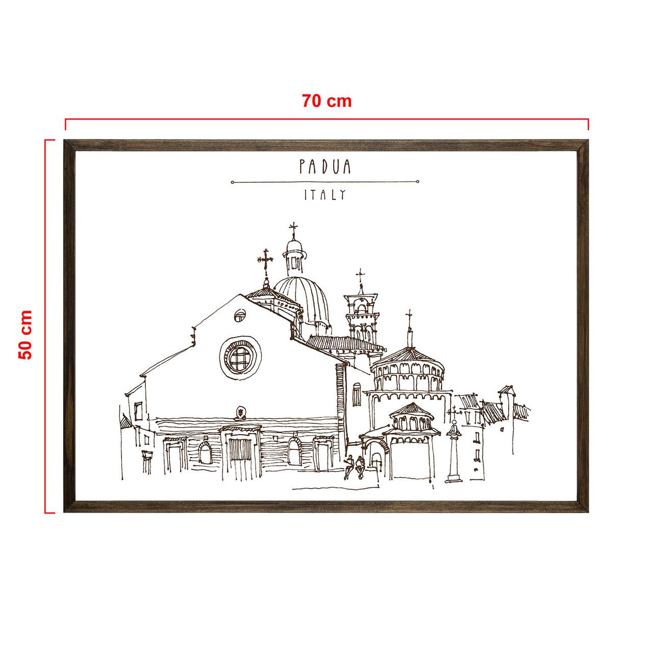 Tablou decorativ, TD130, Lemn, Desenat manual, Natural