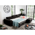 Coltar extensibil dreapta 3 locuri ELTAP, RT-05LO, Grayson, 278x205x92 cm, lemn/poliester, gri inchis