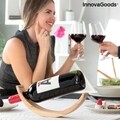 Suport pentru sticla de vin Floating Woolance InnovaGoods, lemn de arbore de cauciuc