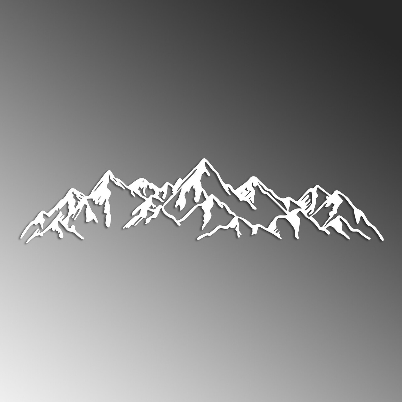Decoratiune de perete, Mountain View, Dimensiune: 62 x 14 cm, Alb - view 4