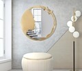 Oglinda decorativa Lady Luxy -B, Mauro Ferretti, Ø 80 cm, fier, auriu