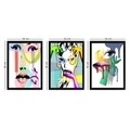 Set 3 tablouri decorative, SET_037, Lulu, 24x29 cm, plastic