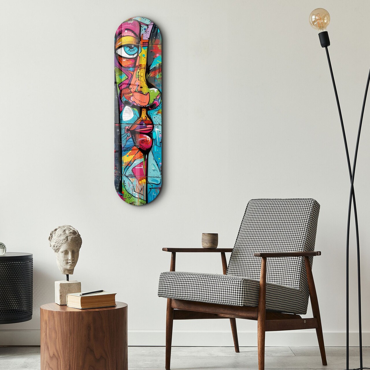 Tablou decorativ, Face Abstract, Dimensiune: 20 x 80 cm, Multicolor - view 2