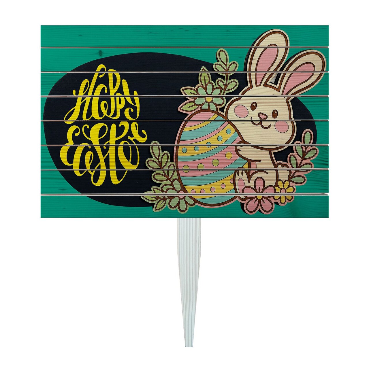 Semn de curte, Baby Bunny Easter, 58x38 cm, Multicolor - imagine 3