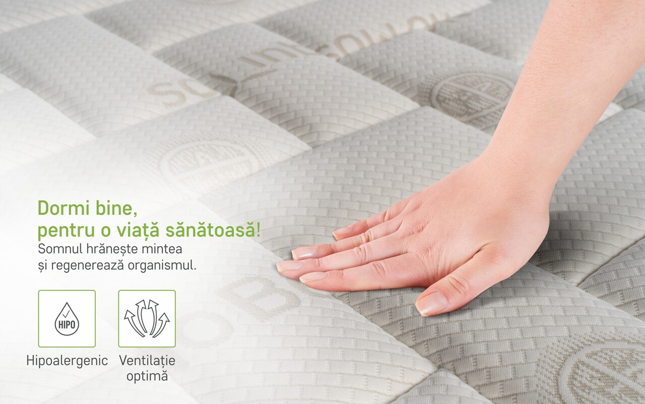 Saltea ortopedica, Sleep Guard Pocket Memory, 180x200 cm, H 30 cm, medie ferma - imagine 12