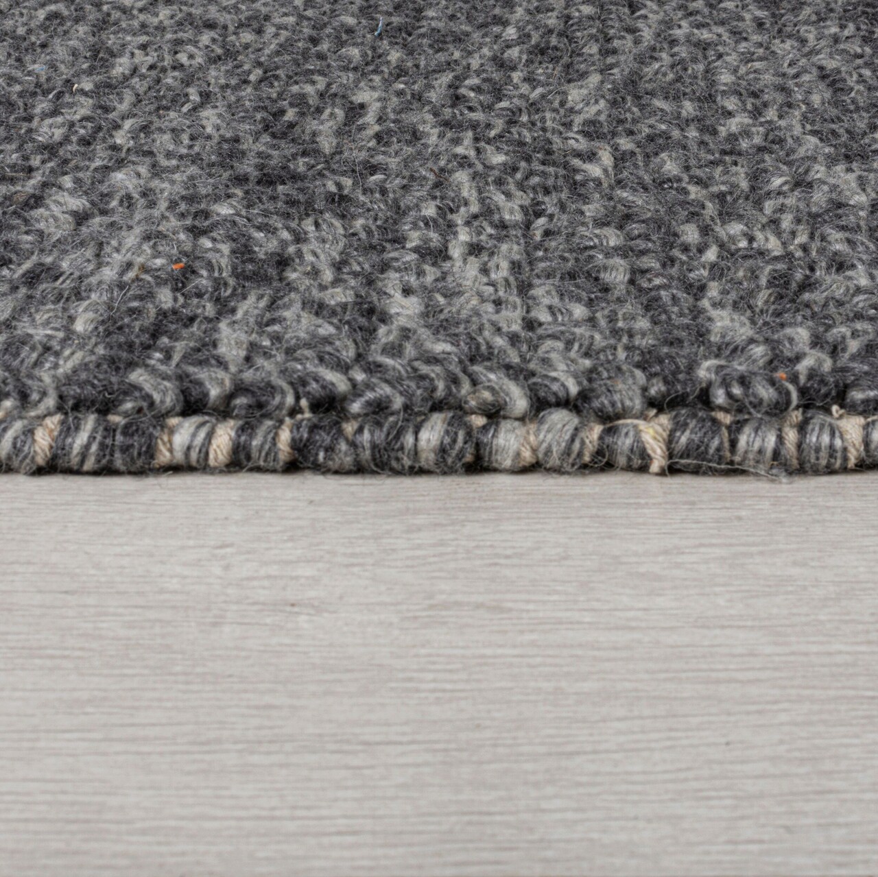 Covor Minerals Dark Grey, Flair Rugs, 80x150 cm, lana/poliester, gri inchis