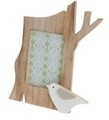 Rama foto Bird, 21.5x13x17 cm, lemn, alb