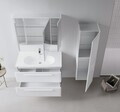 Set Dulap de Baie cu Chiuvetă și Oglindă (2 Piese), Hanah Home, Nuvola 100 v2, Alb