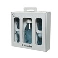 Set 4 pahare si sticla Beverage, Decoris, transparent, sticla