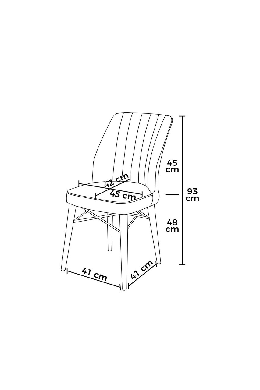 Set scaune 2 piese, Hanah Home, Flex, Gri/Nuc — imaginea 2