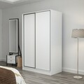 Dulap pentru haine, Minerva, Kale White, 120x190x60 cm, PAL, Alb