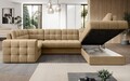 Coltar extensibil dreapta 5 locuri ELTAP, RT-09MO, Blewett, 299x198x82 cm, lemn/poliester, maro deschis