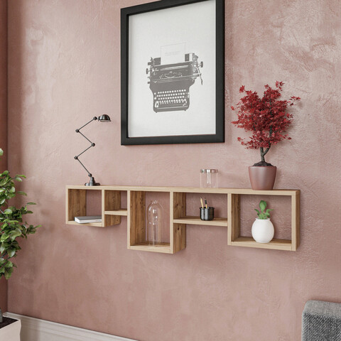 Raft de perete, kalune design, amanos, 120x32x17 cm, pin