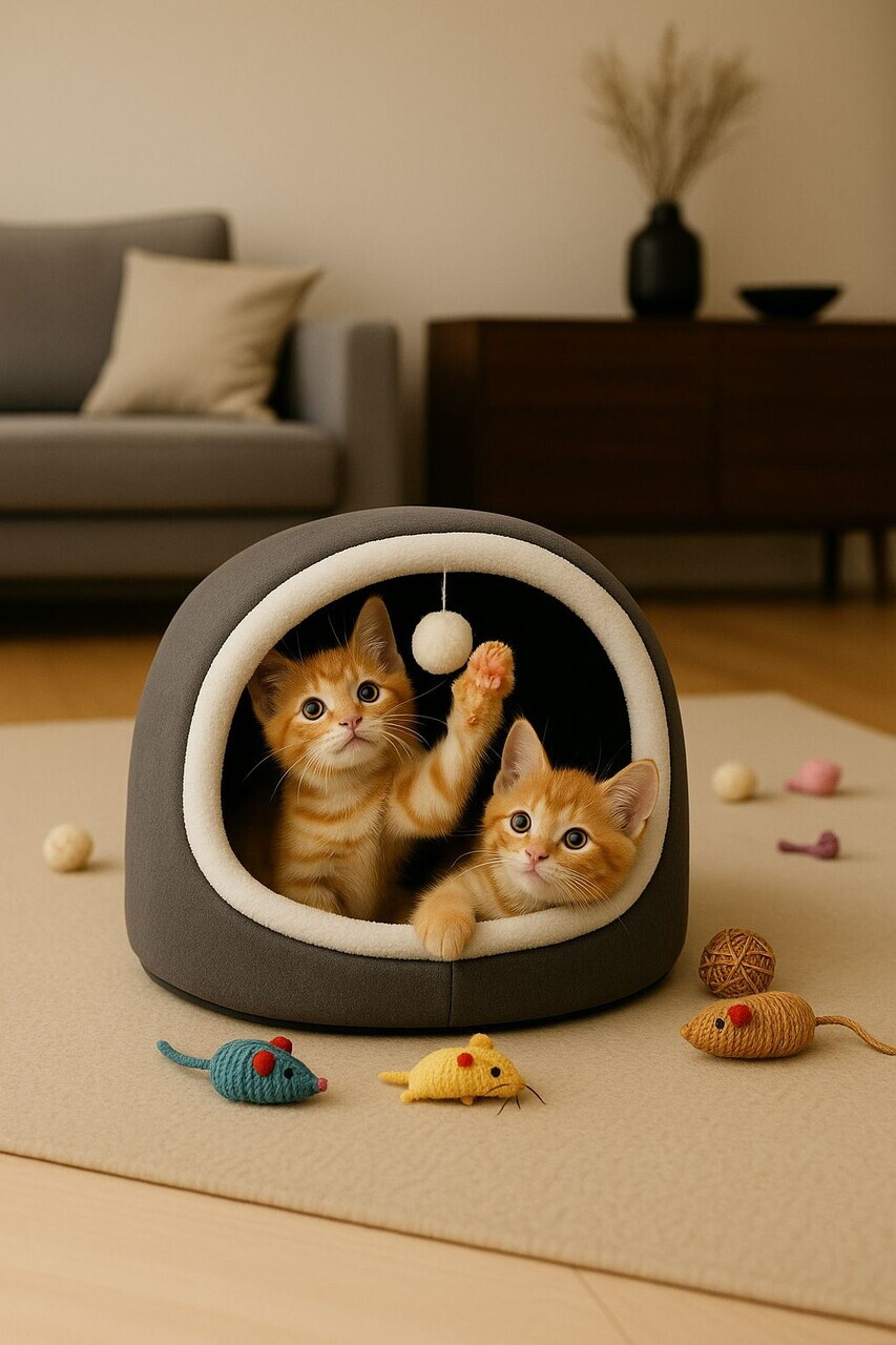 Pat pentru pisici, Paws & Whiskers, Alaska STD, Poliester, Antracit