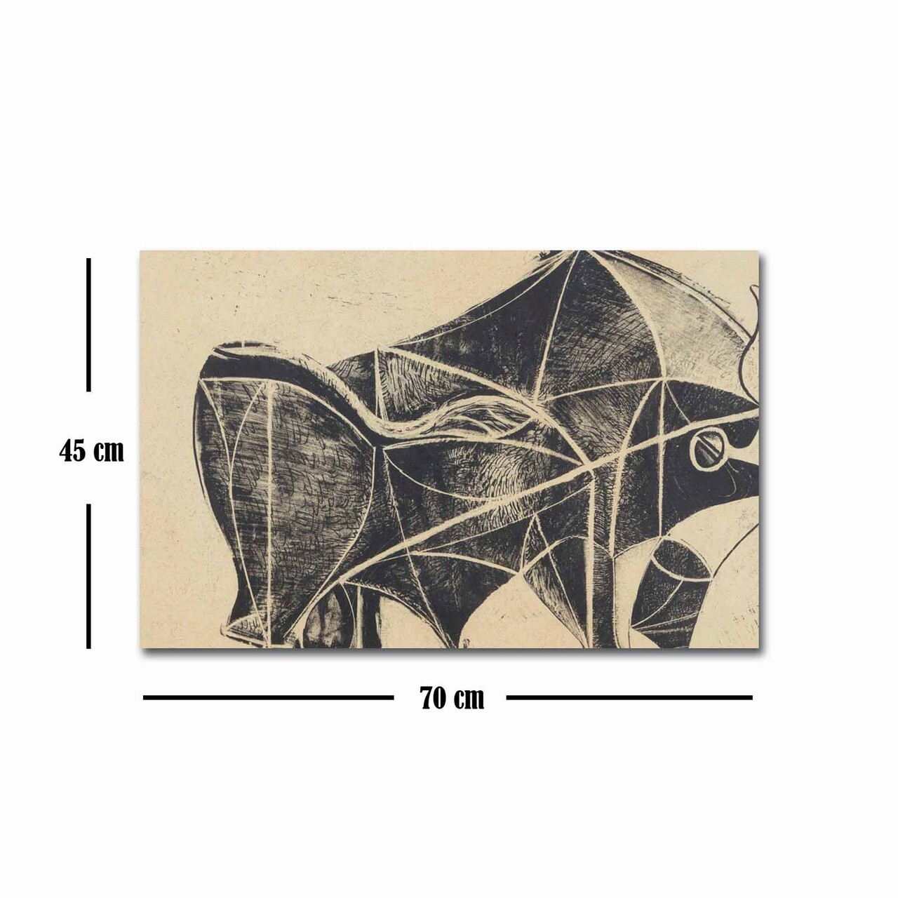 Tablou decorativ, FAMOUSART-055, Canvas, Dimensiune: 45 x 70 cm, Multicolor