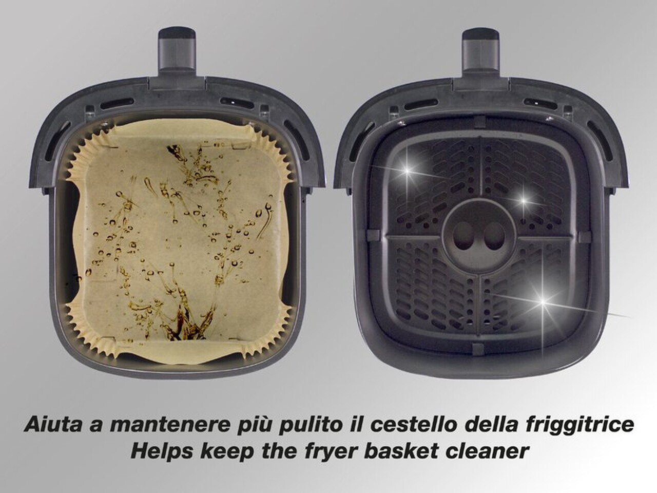 Protectie patrata pentru Air Fryer, Beper, hartie pergament, maro - view 5